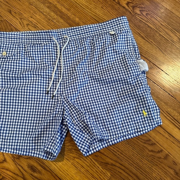 Polo Ralph Lauren Men’s Blue Checkered Swim Trunks Size XL - Picture 2 of 8